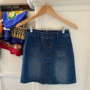 Topshop Denim Jean Skirt